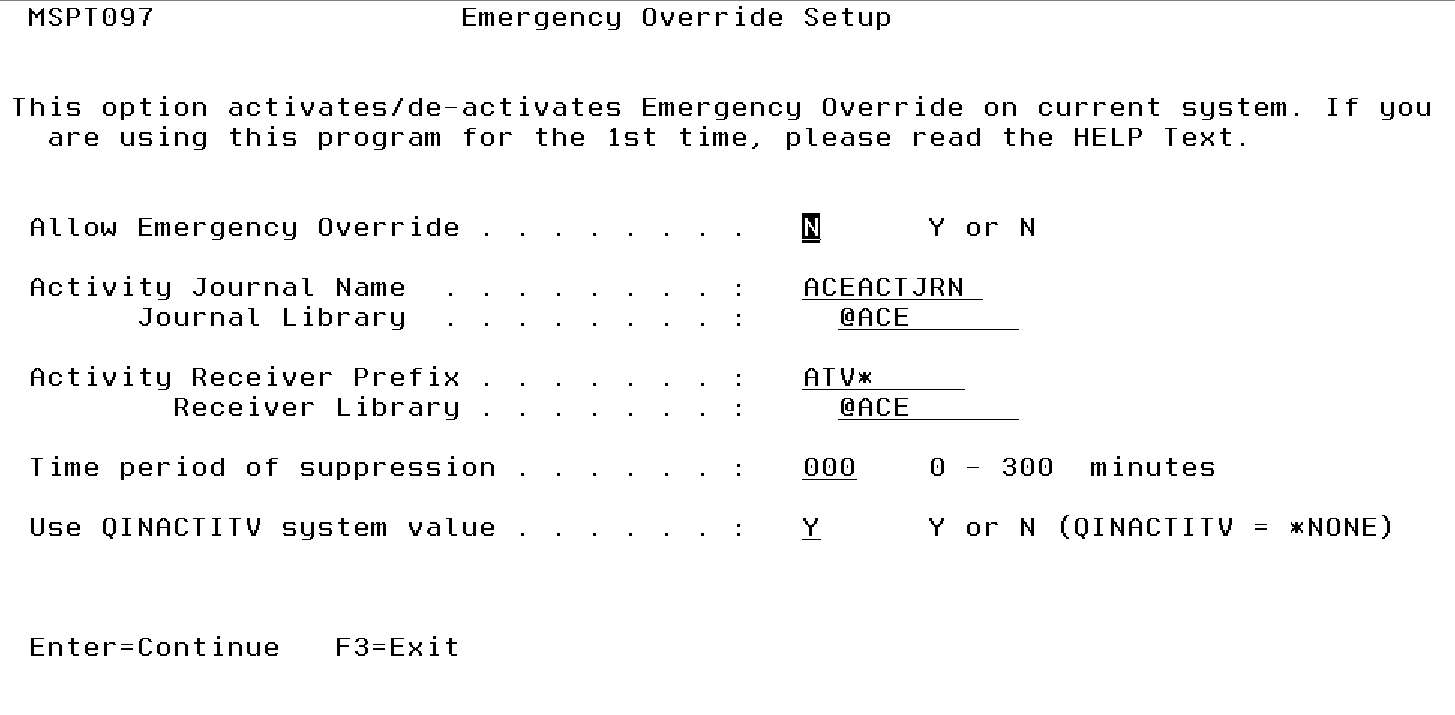 emergency-override-setup-screen